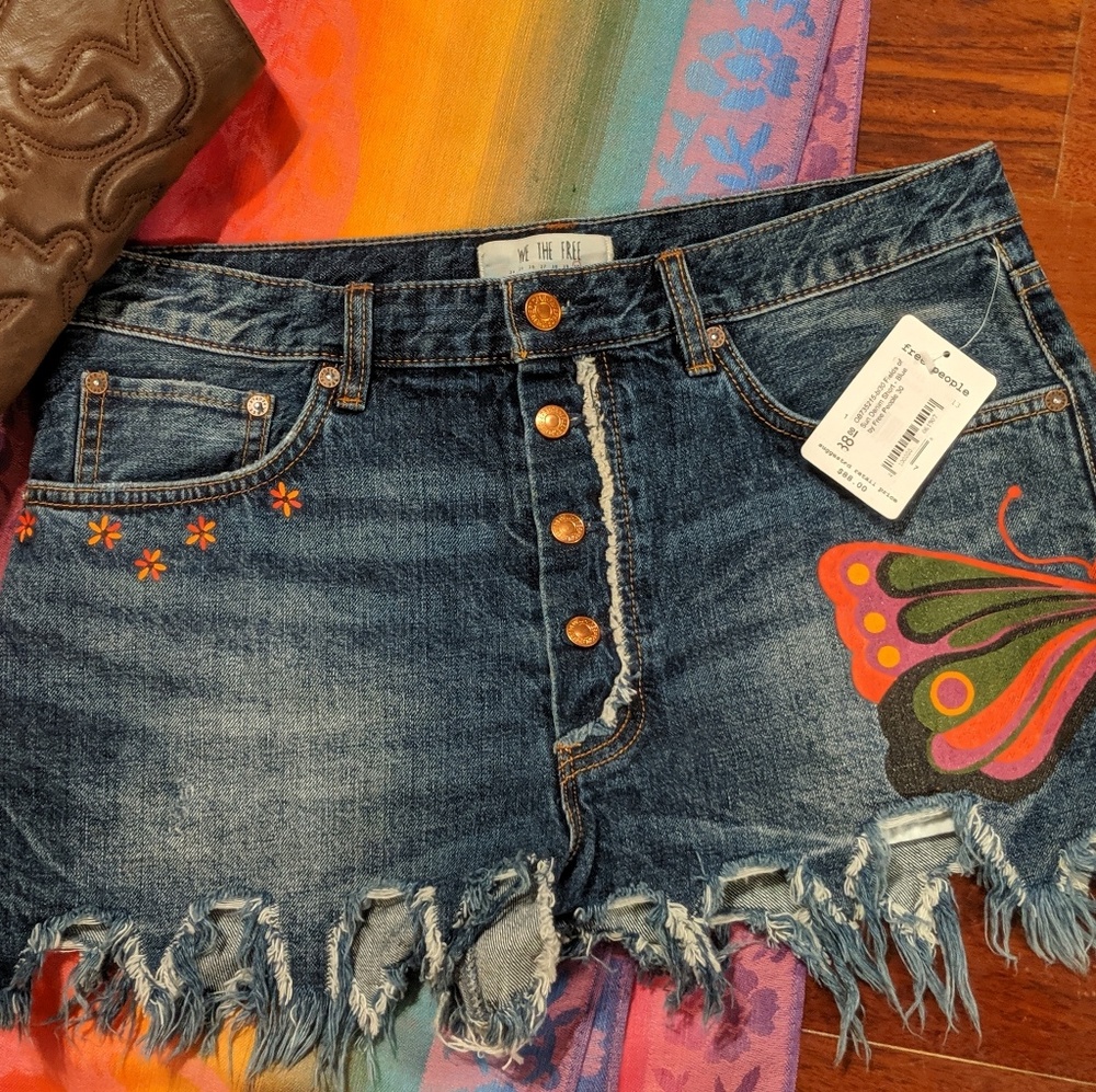 Jean Butterfly Shorts